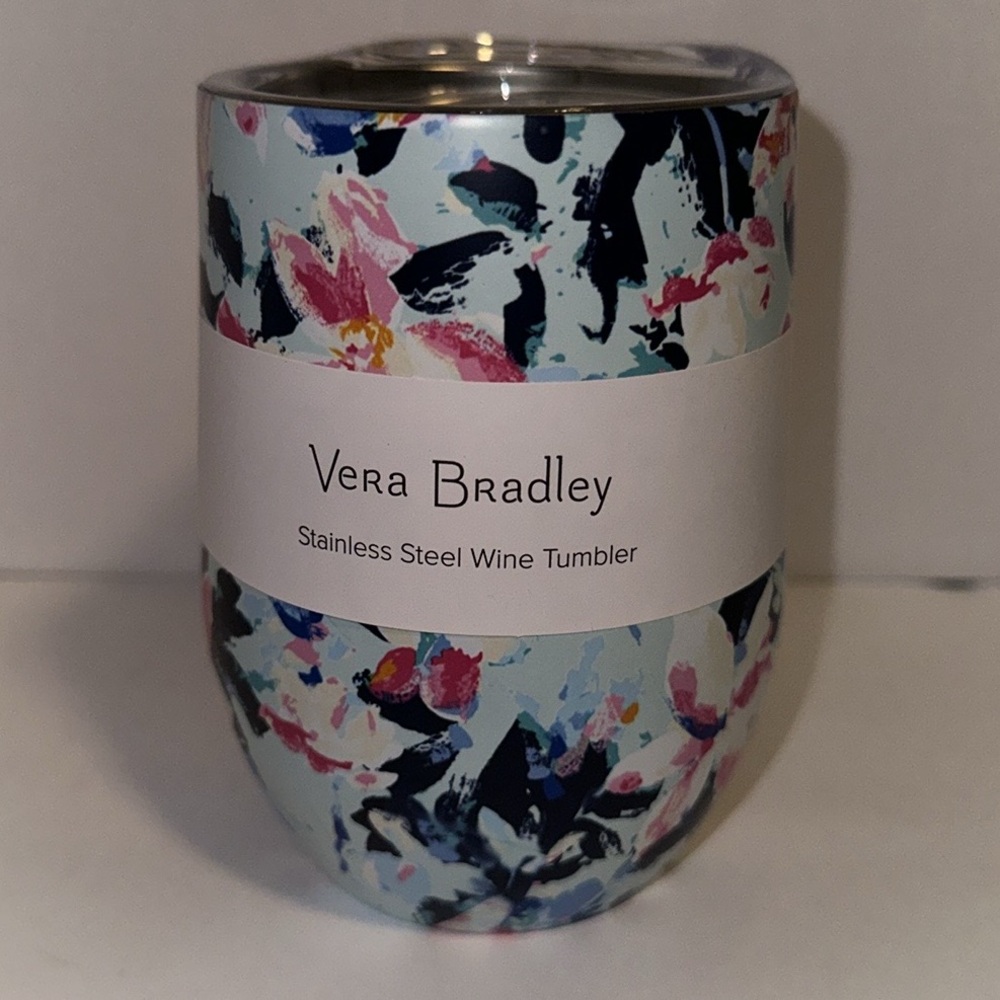 Vera Bradley Wine Tumbler 12 oz. in Stainless Steel